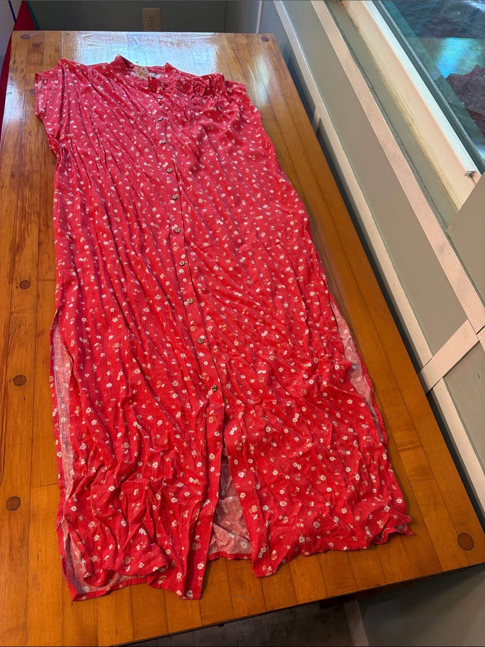 Sadie & Sage Floral Button-Front Maxi Dress